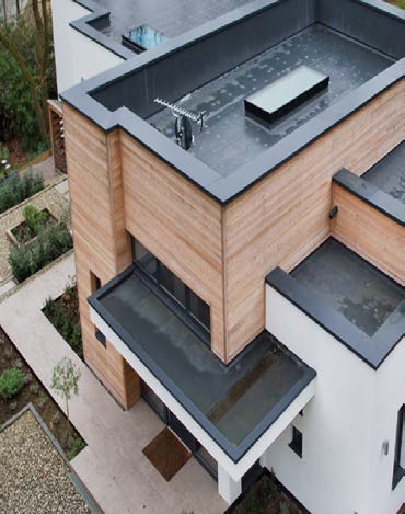 Modern flat roofing project